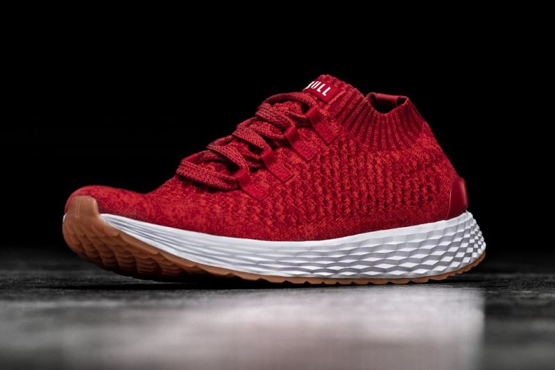 Nobull Alert Knit Laufschuhe Herren Rot | AFRZPO348