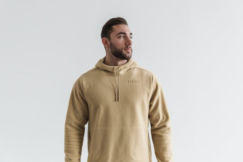 Nobull Arctic Pullover Hoodie Herren Beige | EUNPWJ835