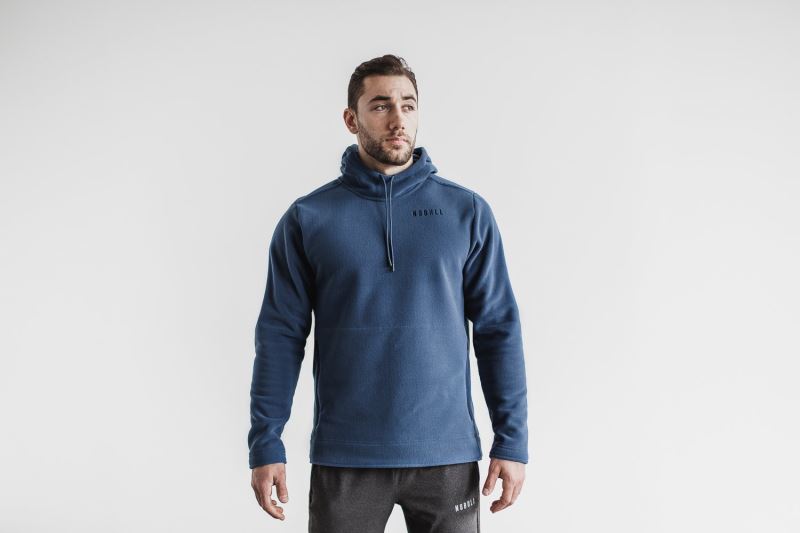 Nobull Arctic Pullover Hoodie Herren Blau | XHCZMB569