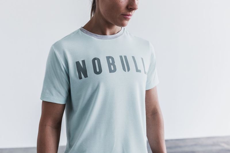 Nobull Boxy T-shirts Damen Blau | AFJZSE162