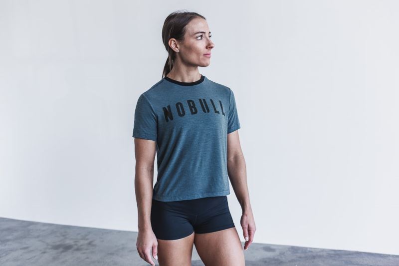 Nobull Boxy T-shirts Damen Türkis | DECGAJ631