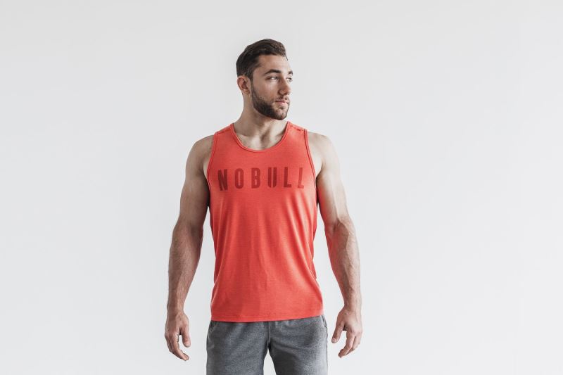 Nobull Bright Colors Muskelshirt Herren Rot | BJHIGR548