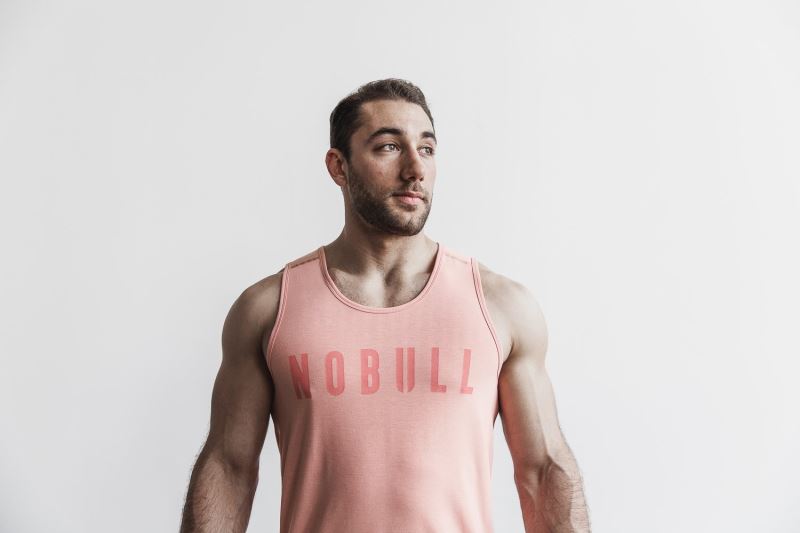 Nobull Bright Colors Muskelshirt Herren Koralle | SIVXUQ308