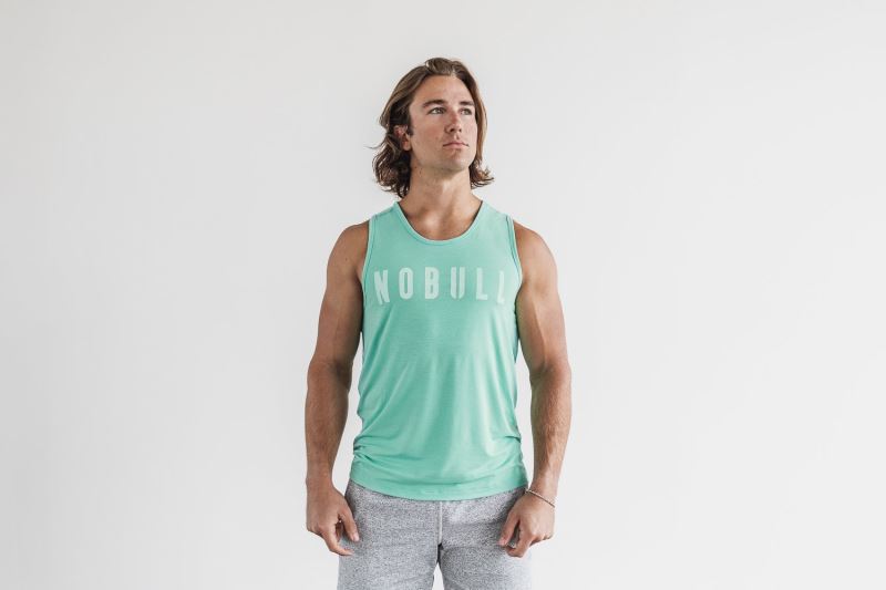 Nobull Bright Colors Muskelshirt Herren Türkis | WXVPID437