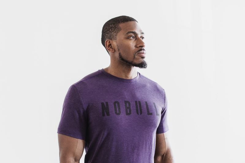 Nobull Bright Colors T-shirts Herren Lila | BTHSUO057