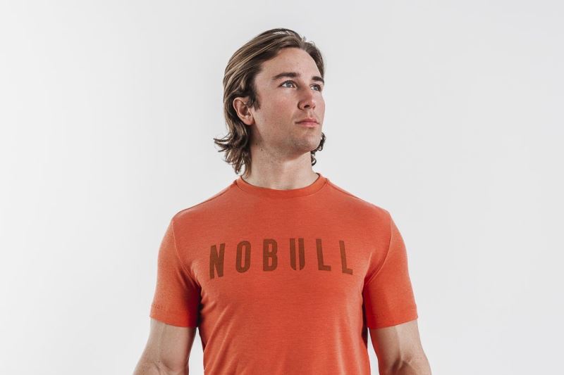 Nobull Bright Colors T-shirts Herren Orange | KXFMLG461