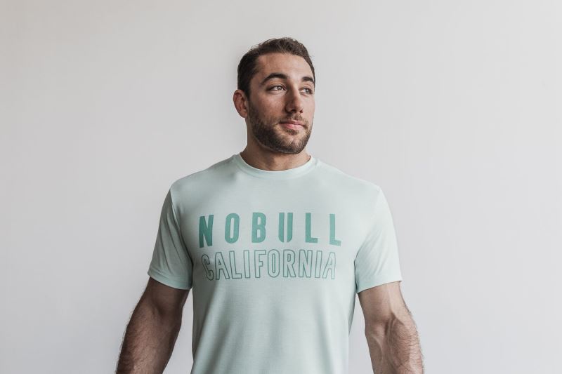 Nobull California T-shirts Herren Mintfarben | KAIGEU482