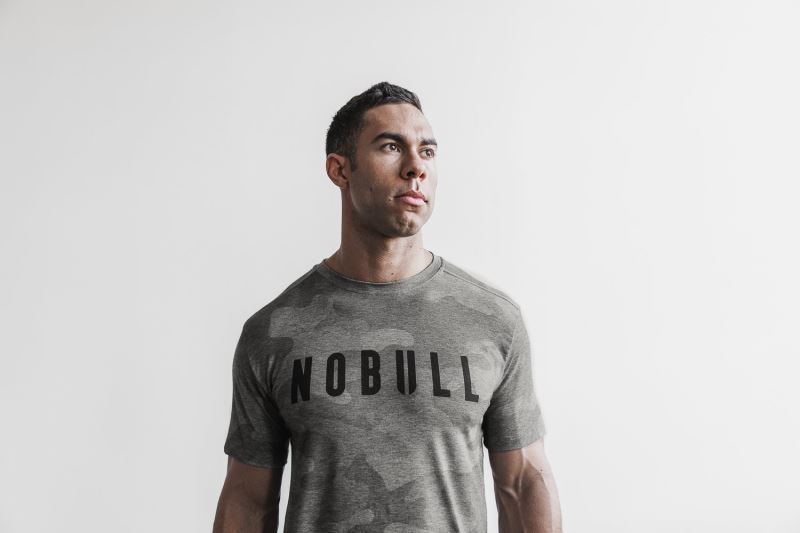 Nobull Camo T-shirts Herren Camouflage | KWDJEC947