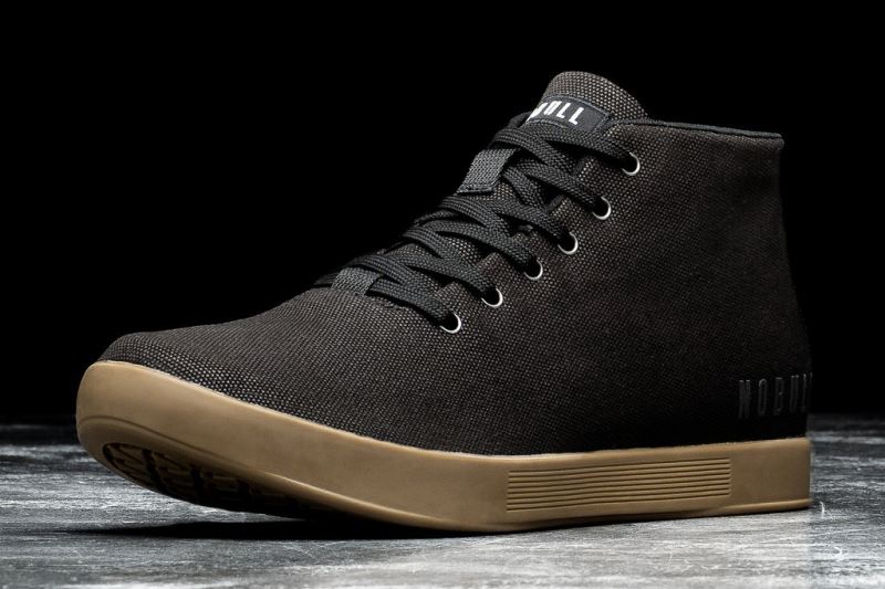 Nobull Canvas Mid Sportschuhe Herren Schwarz | LDGFOK531