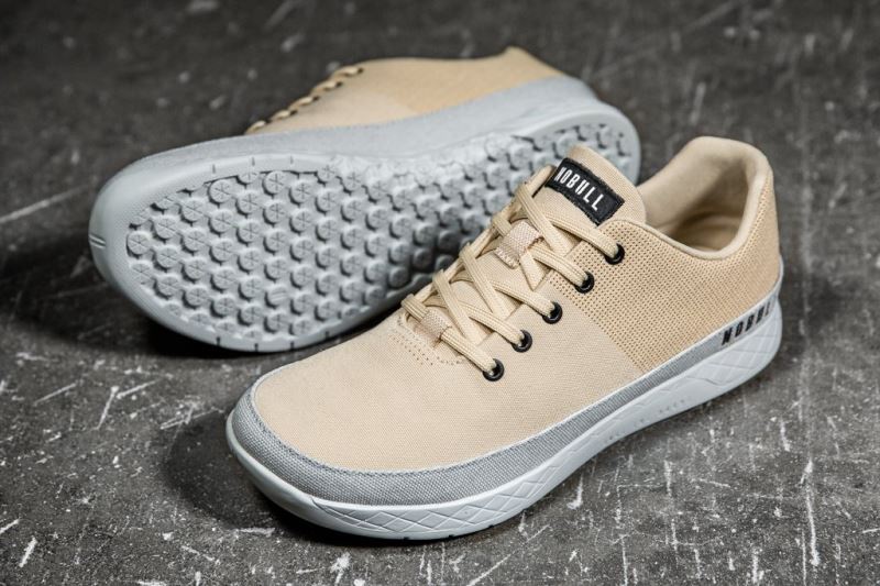 Nobull Canvas Sportschuhe Damen Beige | QBVOAJ917