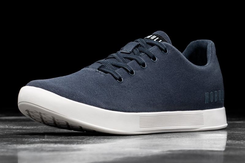 Nobull Canvas Sportschuhe Damen Navy Weiß | XBROUY348