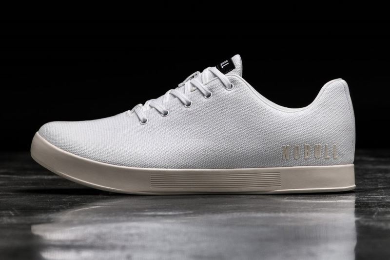 Nobull Canvas Sportschuhe Herren Weiß | RHDZJI396