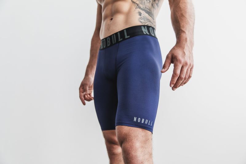 Nobull Compression 9" Kurze Hose Herren Navy | DGXTQO921