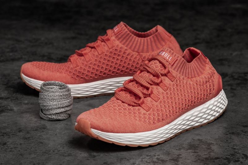 Nobull Coral Knit Laufschuhe Herren Koralle | YOKBEG052