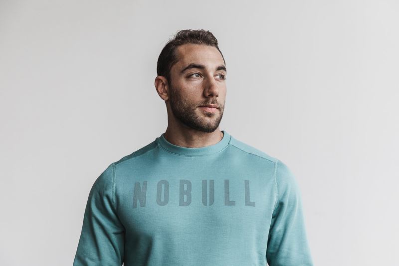 Nobull Crew Sweatshirt Herren Blau | EVAMOZ586