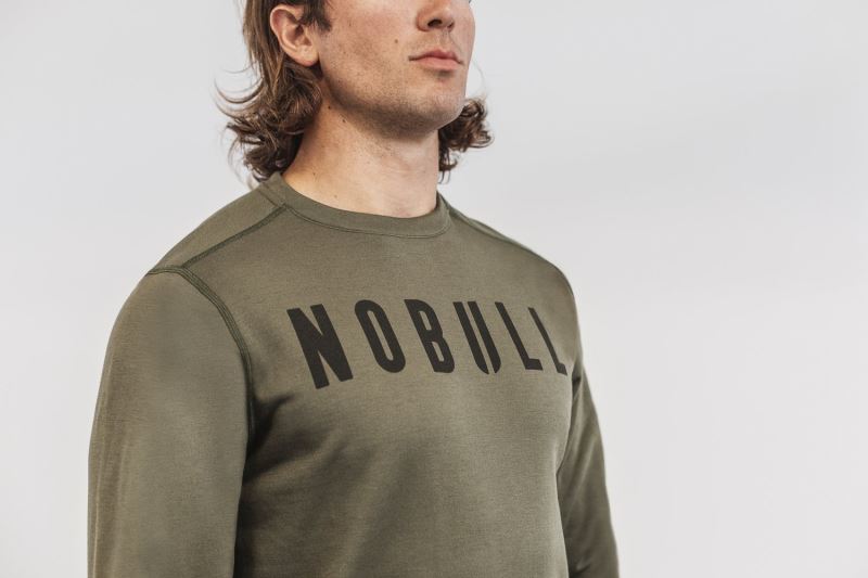 Nobull Crew Sweatshirt Herren Grün | SRHMKI810