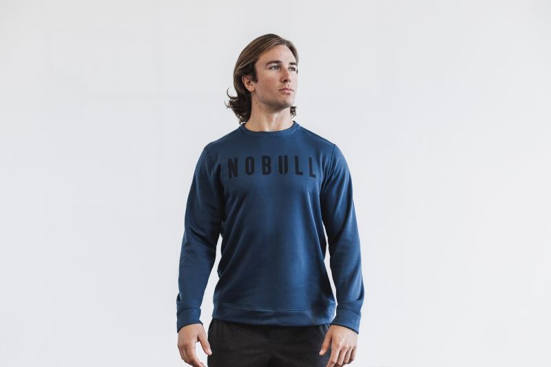 Nobull Crew Sweatshirt Herren Navy | WJNGYT425