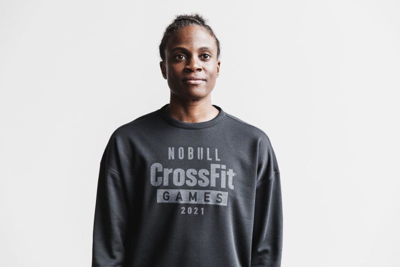 Nobull Crossfit Games 2021 Crew Sweatshirt Damen Schwarz | AFHCEZ265