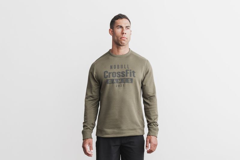 Nobull Crossfit Games 2021 Crew Sweatshirt Herren Grün | HJNLVR490