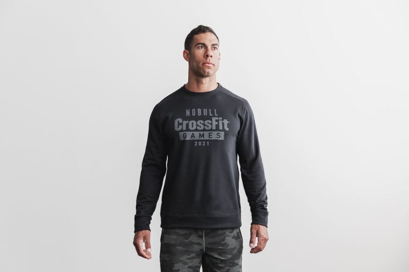 Nobull Crossfit Games 2021 Crew Sweatshirt Herren Schwarz | MBAXSL049