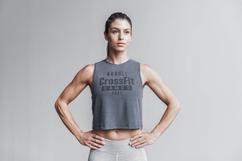 Nobull Crossfit Games 2021 Muscle Muskelshirt Damen Tiefesgrau | JLXMVG706