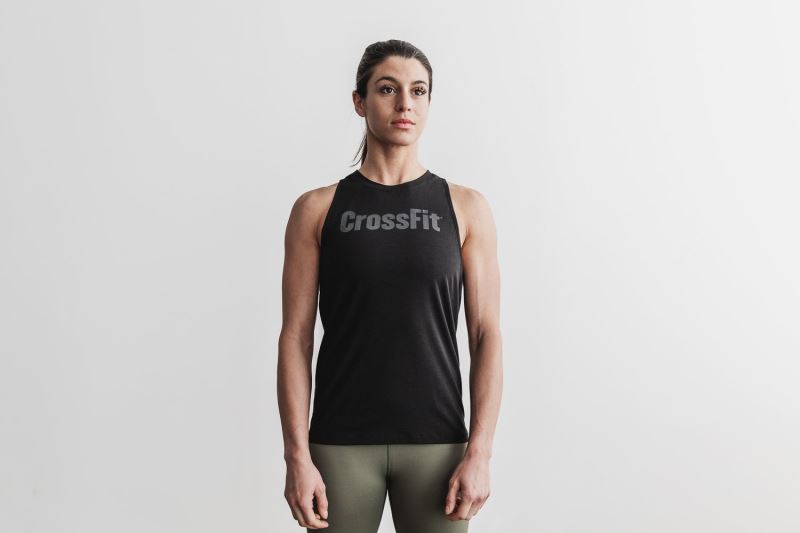 Nobull Crossfit High-Neck Muskelshirt Damen Schwarz | TYVNMZ982