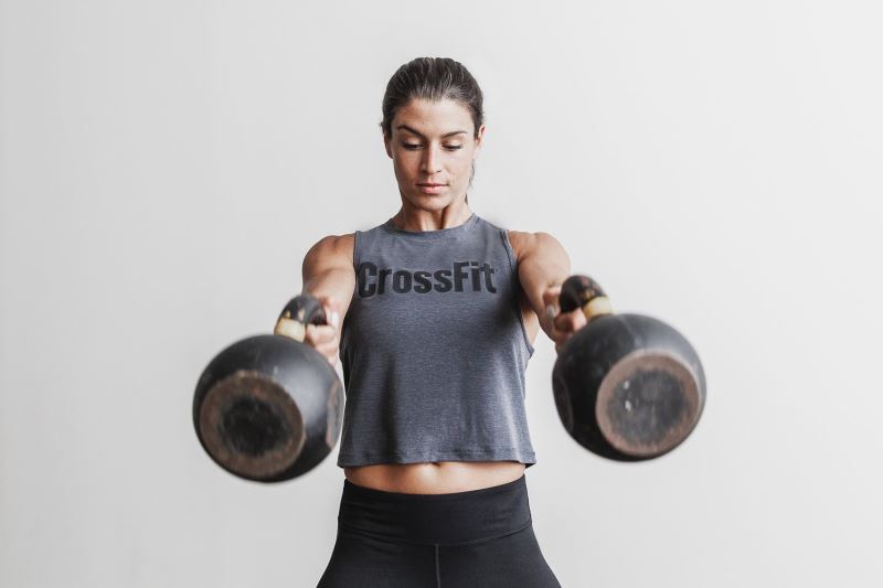 Nobull Crossfit Muscle Muskelshirt Damen Tiefesgrau | OBYERG432