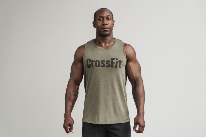 Nobull Crossfit Muskelshirt Herren Grün | ERXODY768