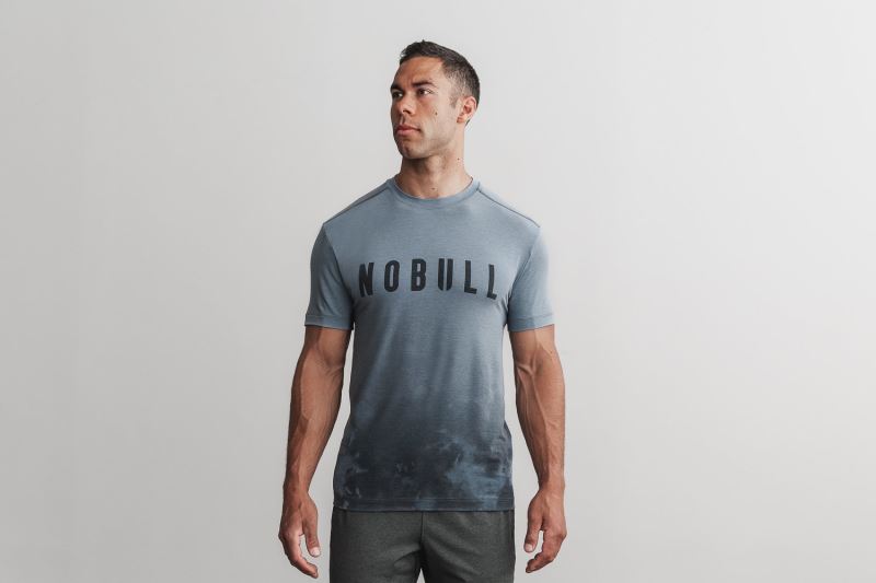 Nobull Dip-Dye T-shirts Herren Grau | ESTQAK493