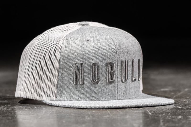 Nobull Flache-Brim Trucker Hüte Herren Grau | ZTFKVD230