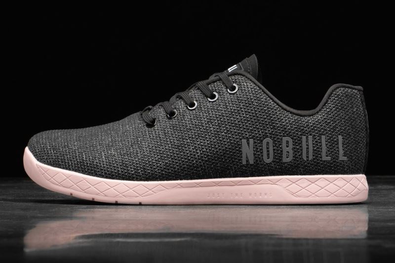 Nobull Heather Dusty Sportschuhe Herren Schwarz Rosa | VQCLWS516