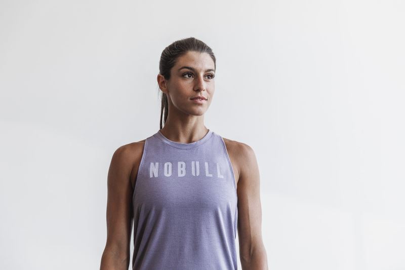 Nobull High-Neck Seasonal Colors Muskelshirt Damen Lavendel | XEKHAT185