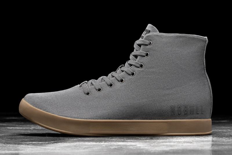 Nobull High-Top Canvas Sportschuhe Damen Dunkelgrau | ZITFQC069