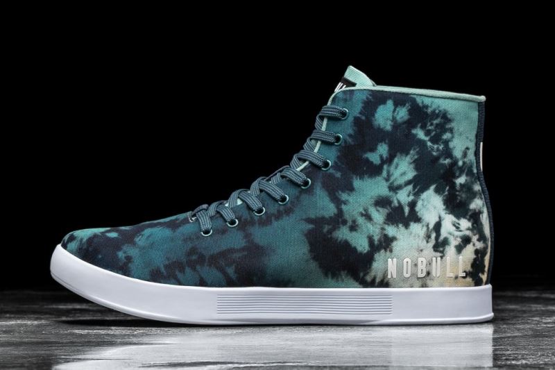 Nobull High-Top Tie-Dye Canvas Sportschuhe Herren Türkis | ZBVCYD375