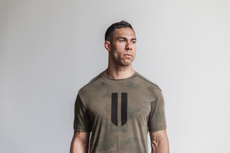 Nobull Horns Camo T-shirts Herren Camouflage | QXGHIO745