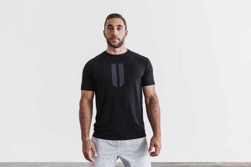 Nobull Horns T-shirts Herren Schwarz | LHIKOM350