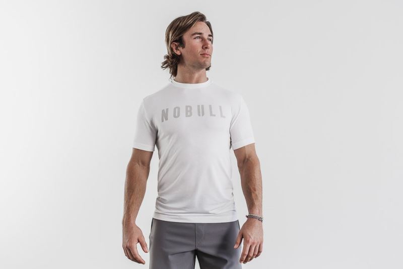 Nobull Klassische Colors T-shirts Herren Weiß | OVBNUA621