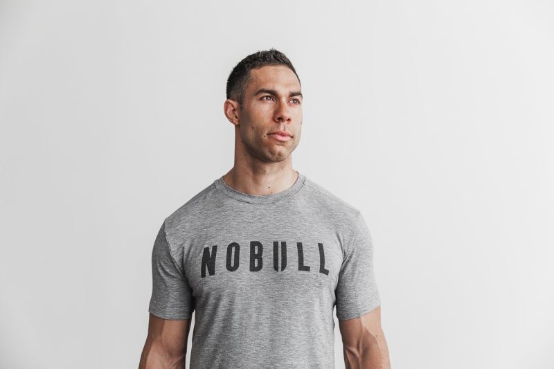 Nobull Klassische Colors T-shirts Herren Grau | ZEQVLS902