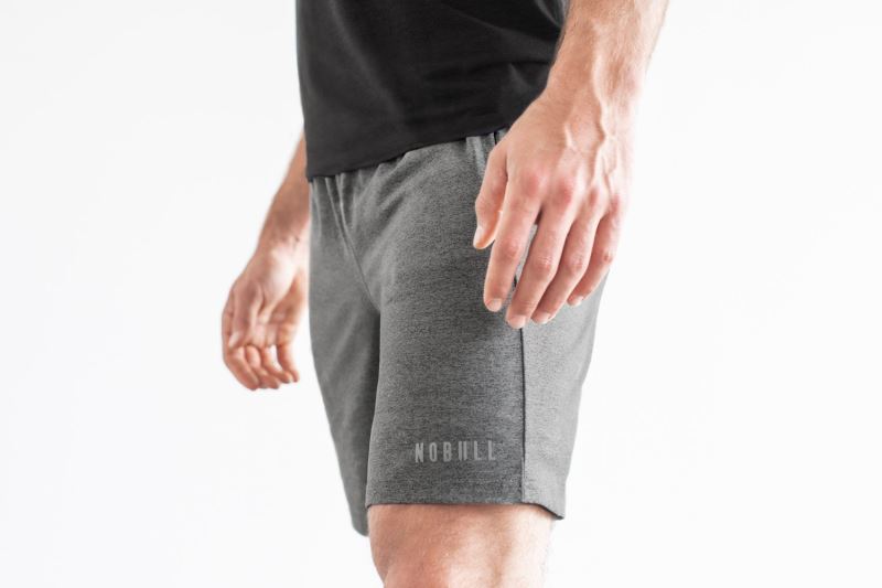 Nobull Knit 8.5" Kurze Hose Herren Grau | MQZFIJ726