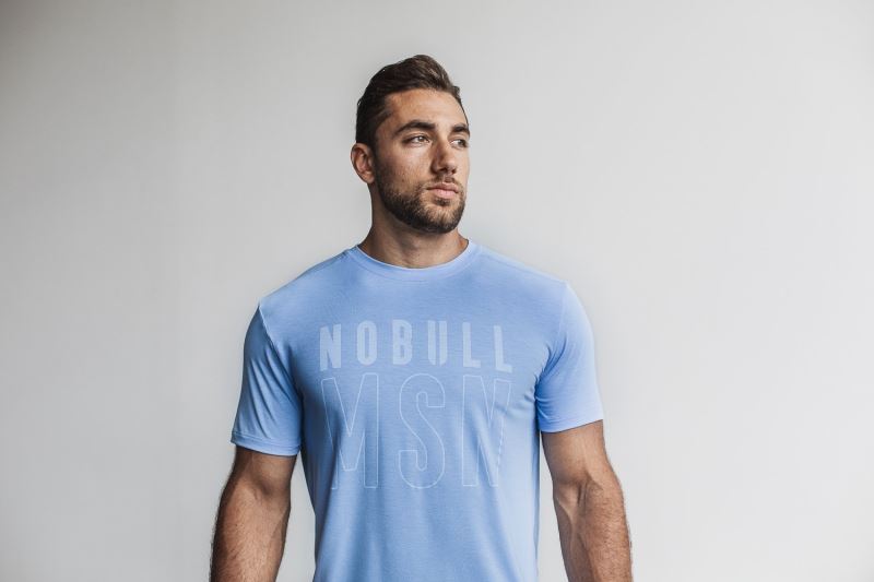 Nobull Madison T-shirts Herren Blau | XHOPYL450