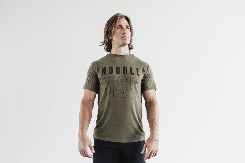 Nobull Madison T-shirts Herren Grün | JBESNF962