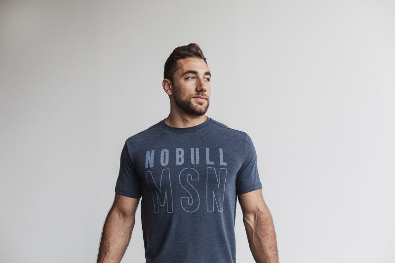 Nobull Madison T-shirts Herren Navy | EDRXTQ836