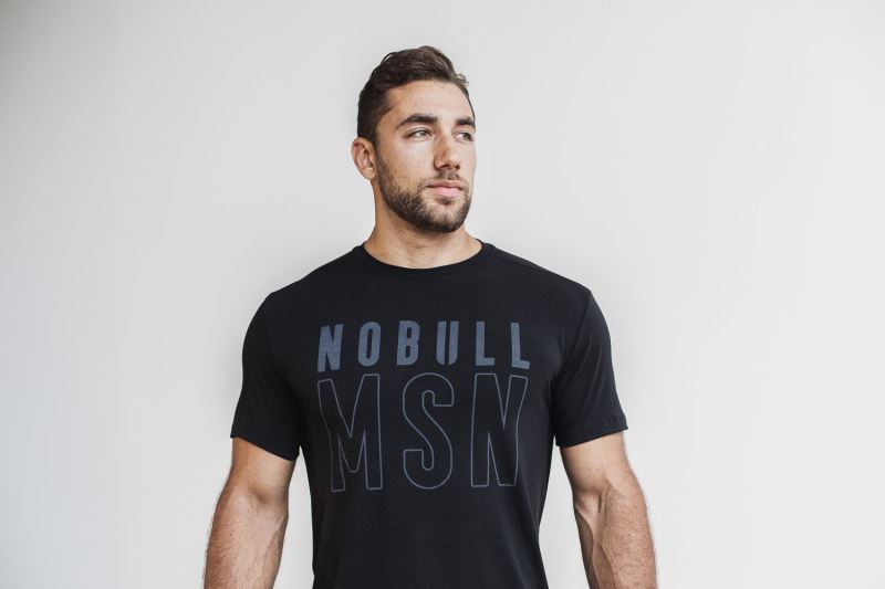 Nobull Madison T-shirts Herren Schwarz | CTKAOI208