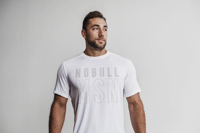 Nobull Madison T-shirts Herren Weiß | UMRILO814