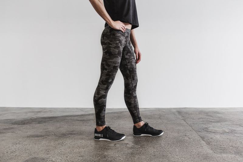 Nobull Mid-Rise Melange Strumpfhose Damen Camouflage | MHTGUA546