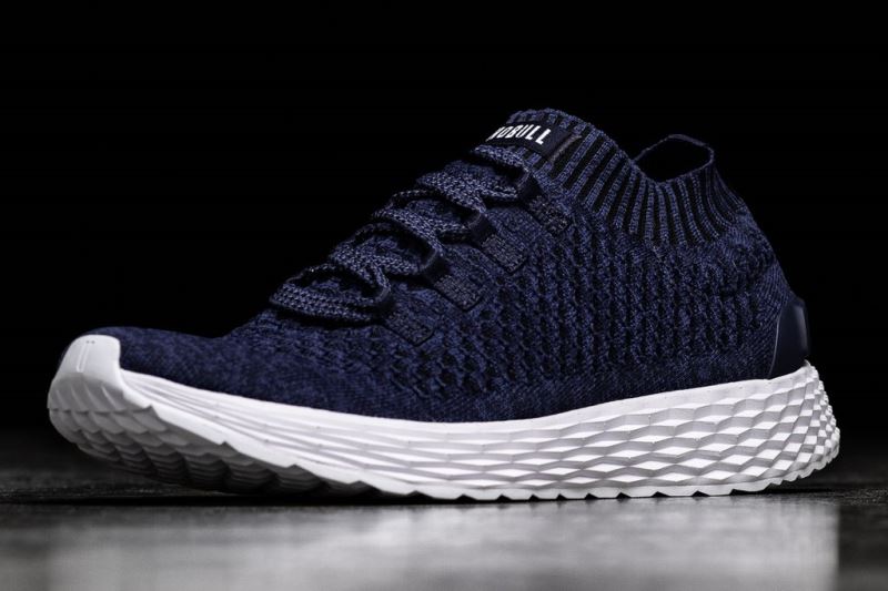 Nobull Midnight Knit Laufschuhe Damen Navy | YPSDMC875