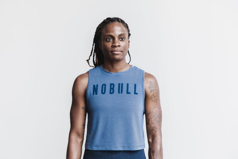 Nobull Muscle Bright Colors Muskelshirt Damen Blau | BRIXHZ396