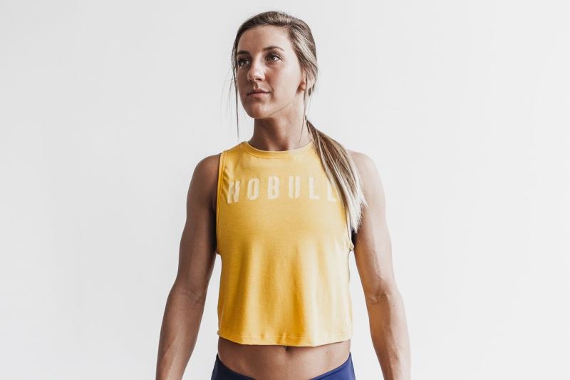 Nobull Muscle Bright Colors Muskelshirt Damen Gelb | PEOVBH470