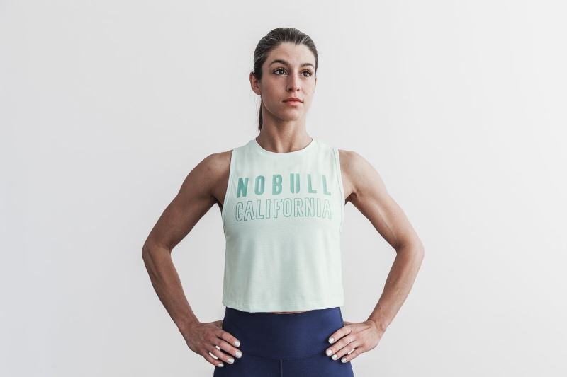 Nobull Muscle California Muskelshirt Damen Mintfarben | YLZPCN134