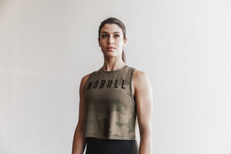 Nobull Muscle Camo Muskelshirt Damen Camouflage | WLPIGZ738